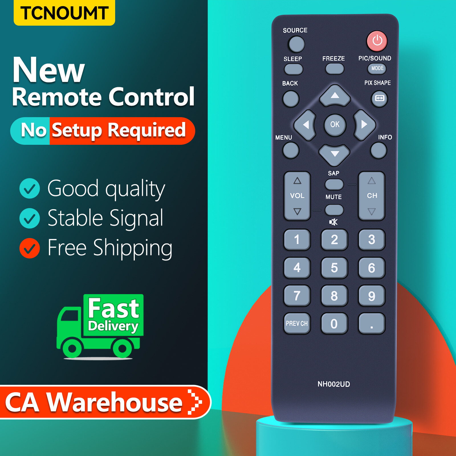 NH002UD Remote Control For Sanyo TV FW32D06F FW50D36F FW43D25F FW40D36F