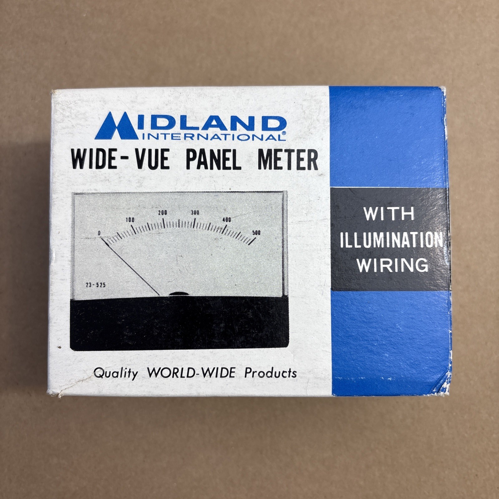 Midland Wide View Panel Meter Model 23-525 NOS VTG