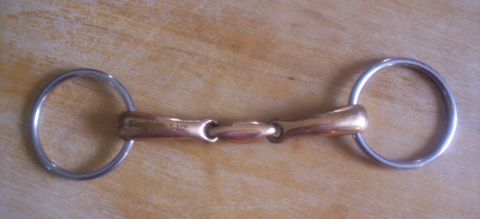 Used  Korsteel  Copper Mouth Oval Link Loose Ring  Bit  5 1/2" mouth