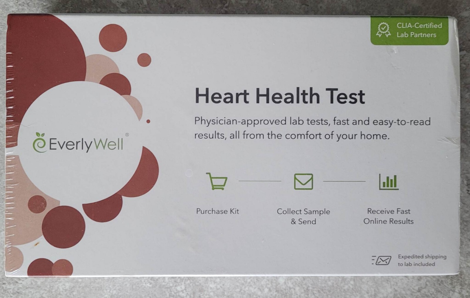 Sealed New Everywell Heart Health Test (LDL,CRP,HDL) MSRP $75.00 FREE US SHIP