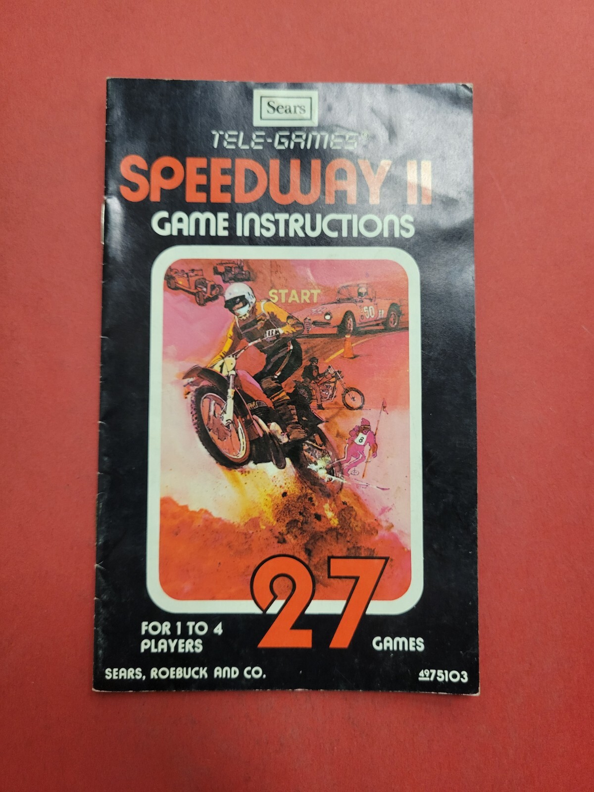 Speedway 2 (Atari 2600, 1978) MANUAL ONLY