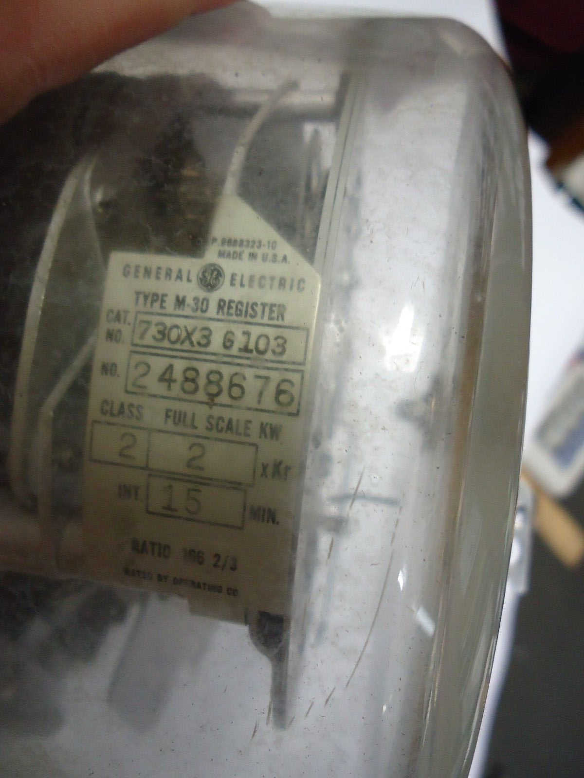 GENERAL ELECTRIC 700X16G29 TYPE VM-63-A KILOWATTHOURS METER