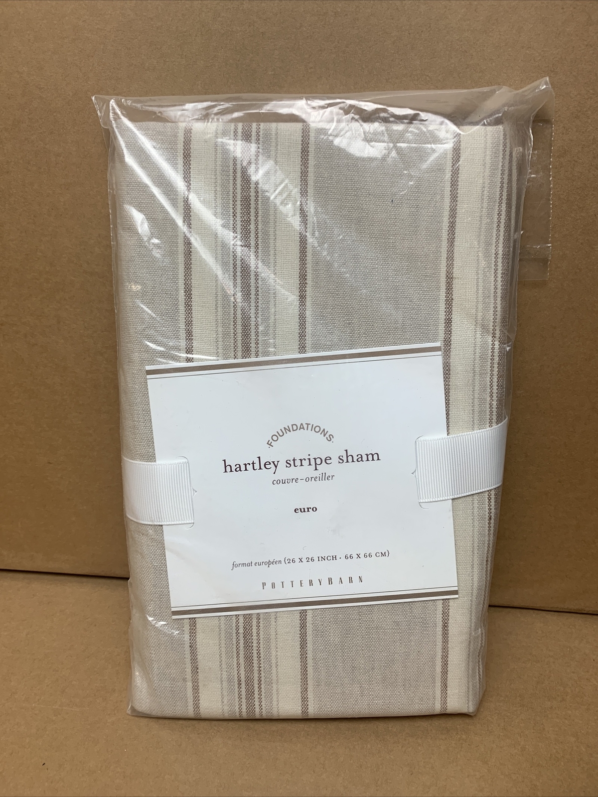 Pottery Barn Hartley Stripe Sham 26"x26" - EURO - Couvre-Oreiller