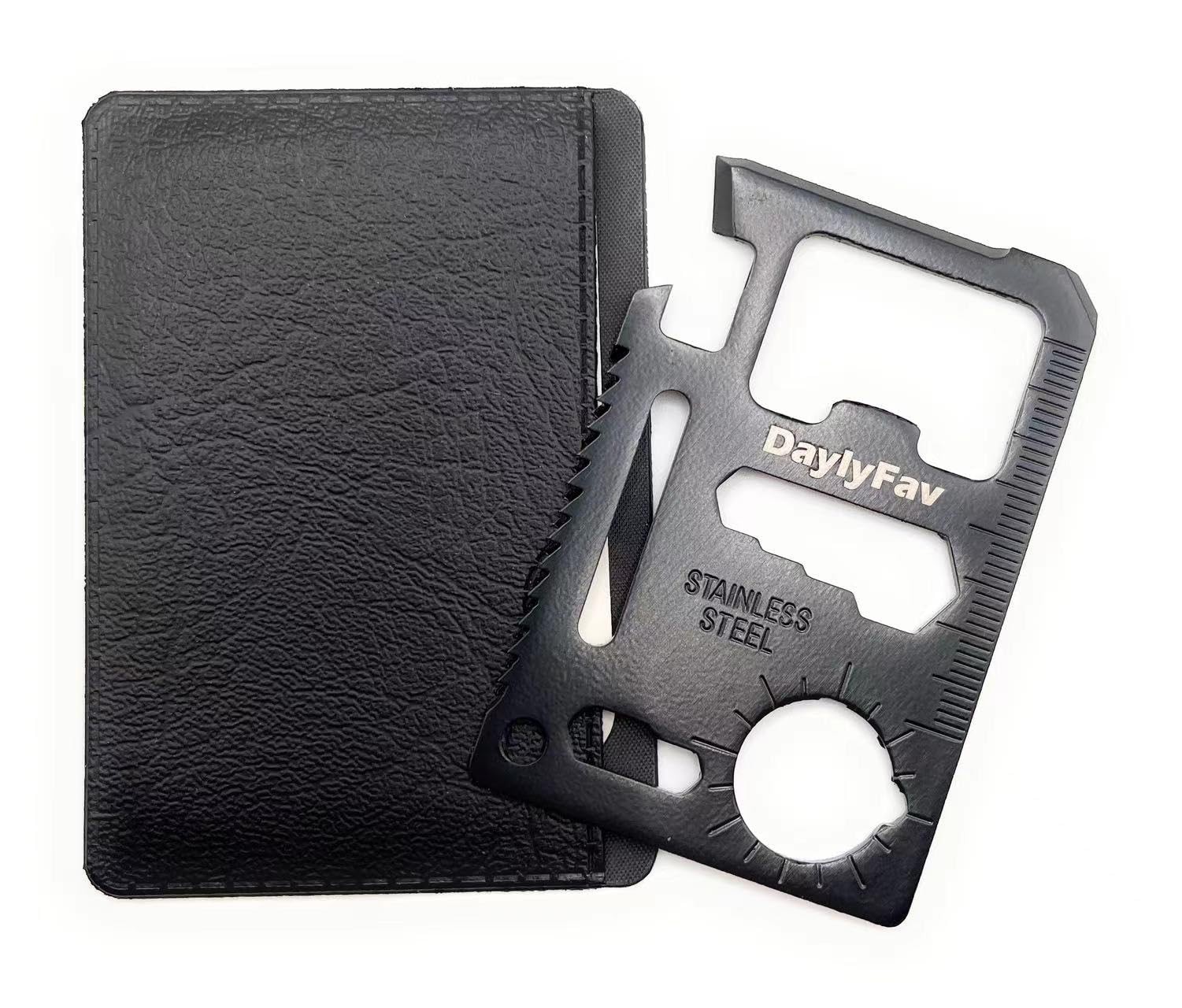 Multitool Card – 11 in 1 Credit Multi-Tool (Bottle Opener, Can Black