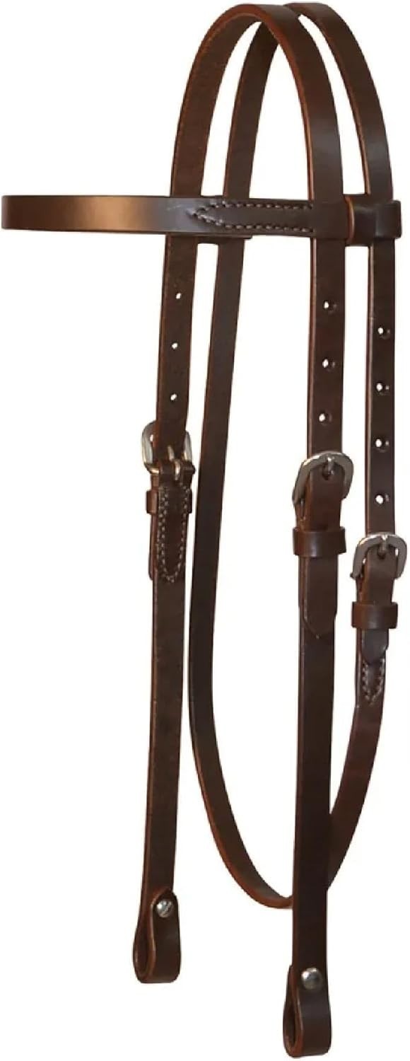 Circle Y Western Lightweight Classic Smooth Browband 5/8" Width Headstall