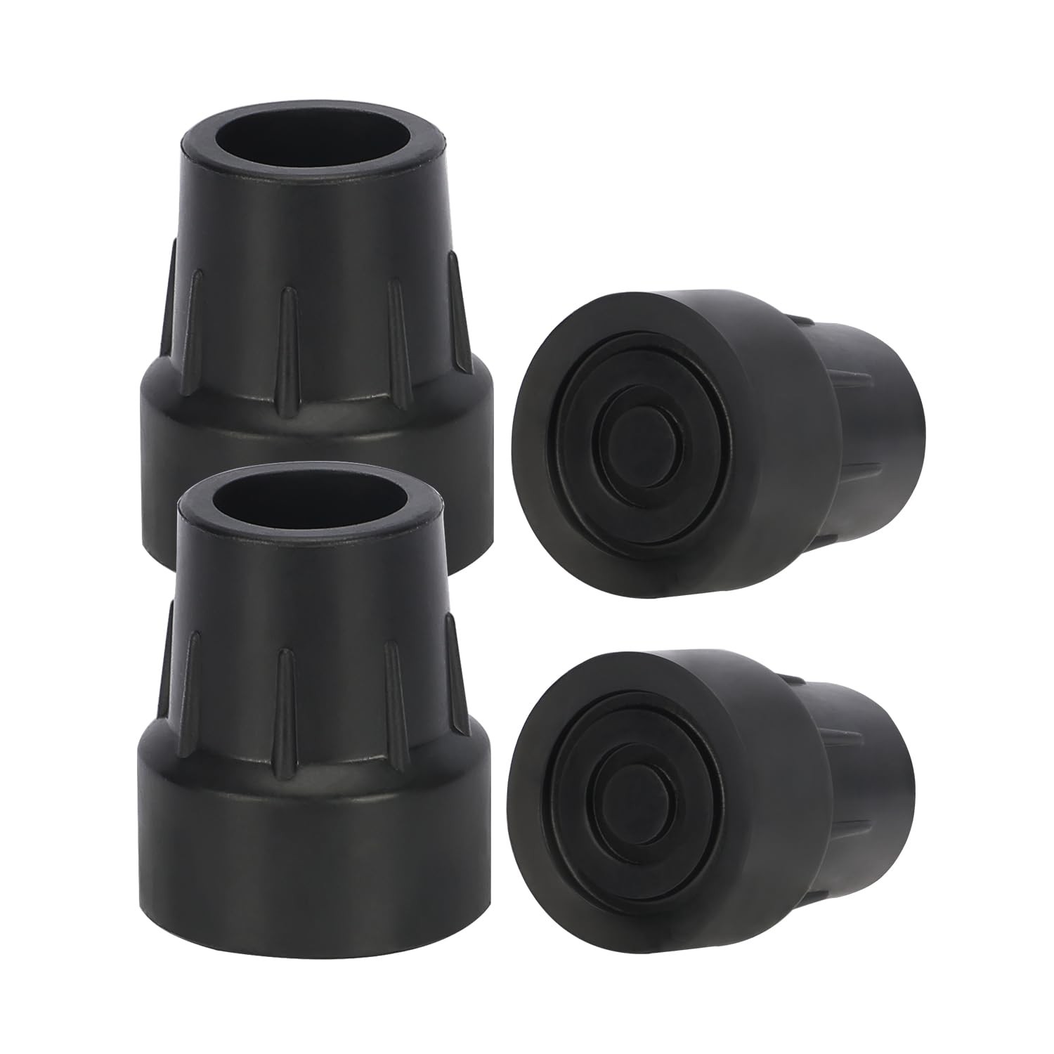1" Rubber Tips for Cane & Crutches 4 X 25mm Heavy Duty Rubber End C...