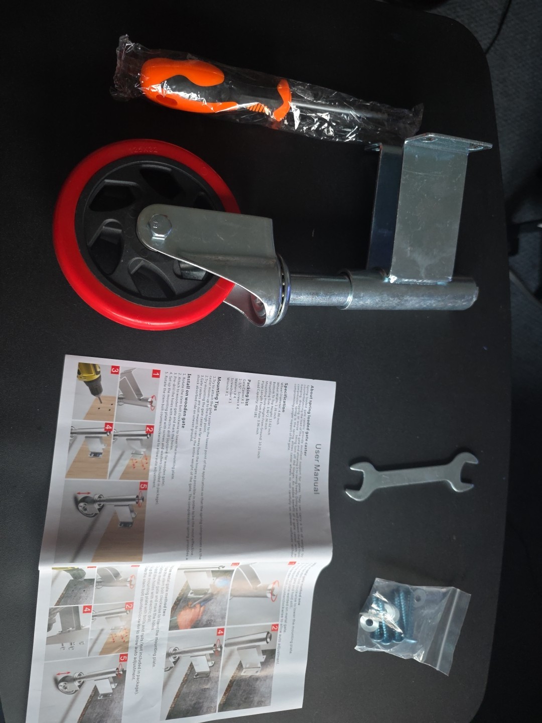 Spring-Loaded Gate Castor