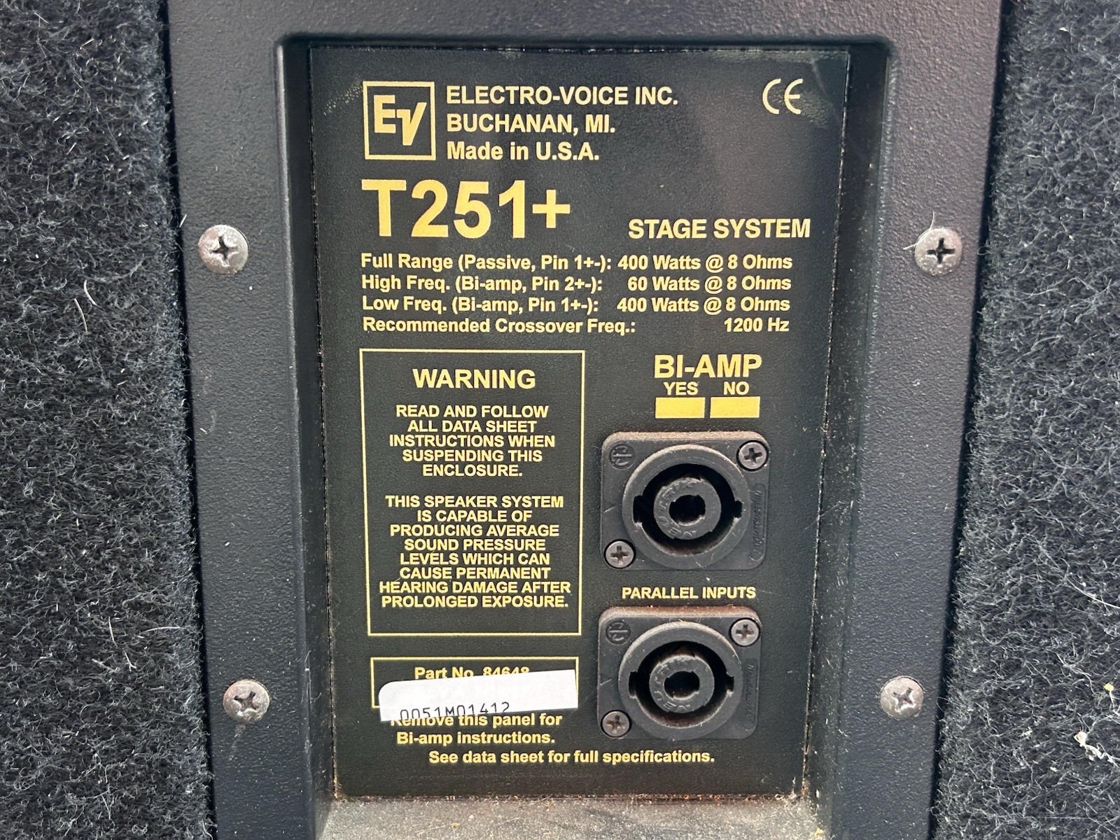 Electro Voice T251+ Full Range loudspeaker.