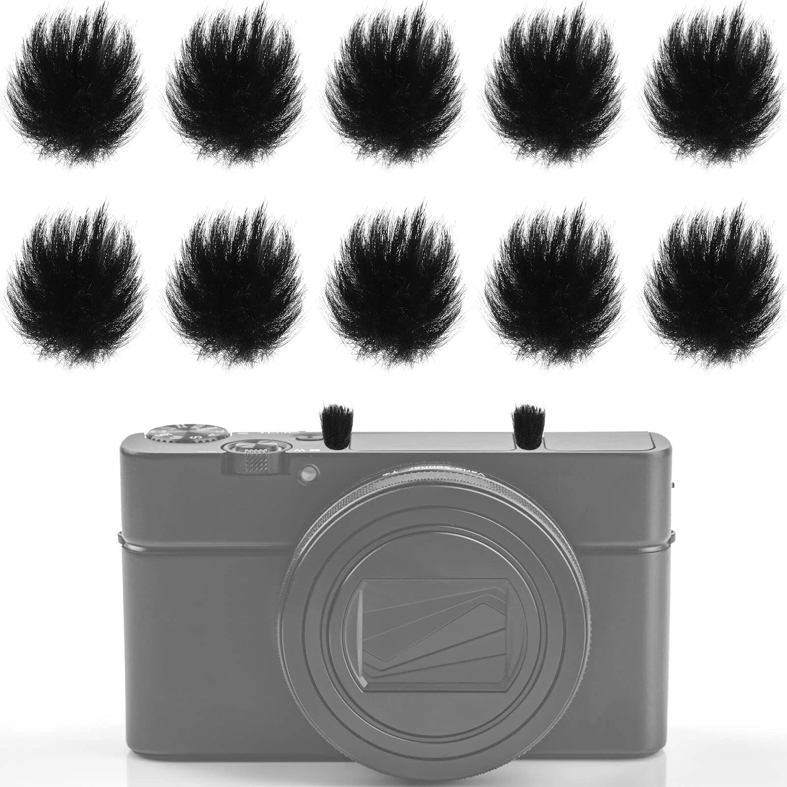 10 Pcs Camera Mic Windscreen Wind Muff Built in Microphone Camera Mic Muff C...
