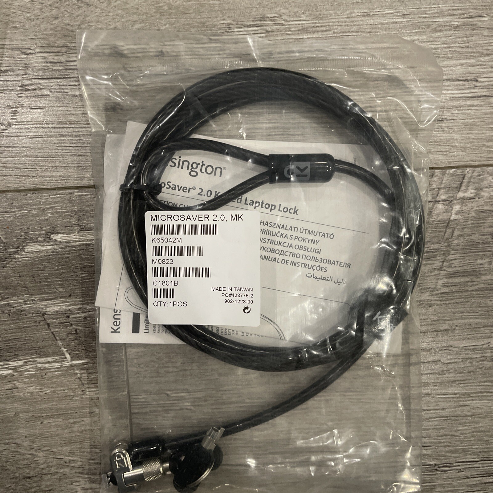 Kensington Microsaver 2.0 Keyed Laptop Lock K65042M Lot of 5