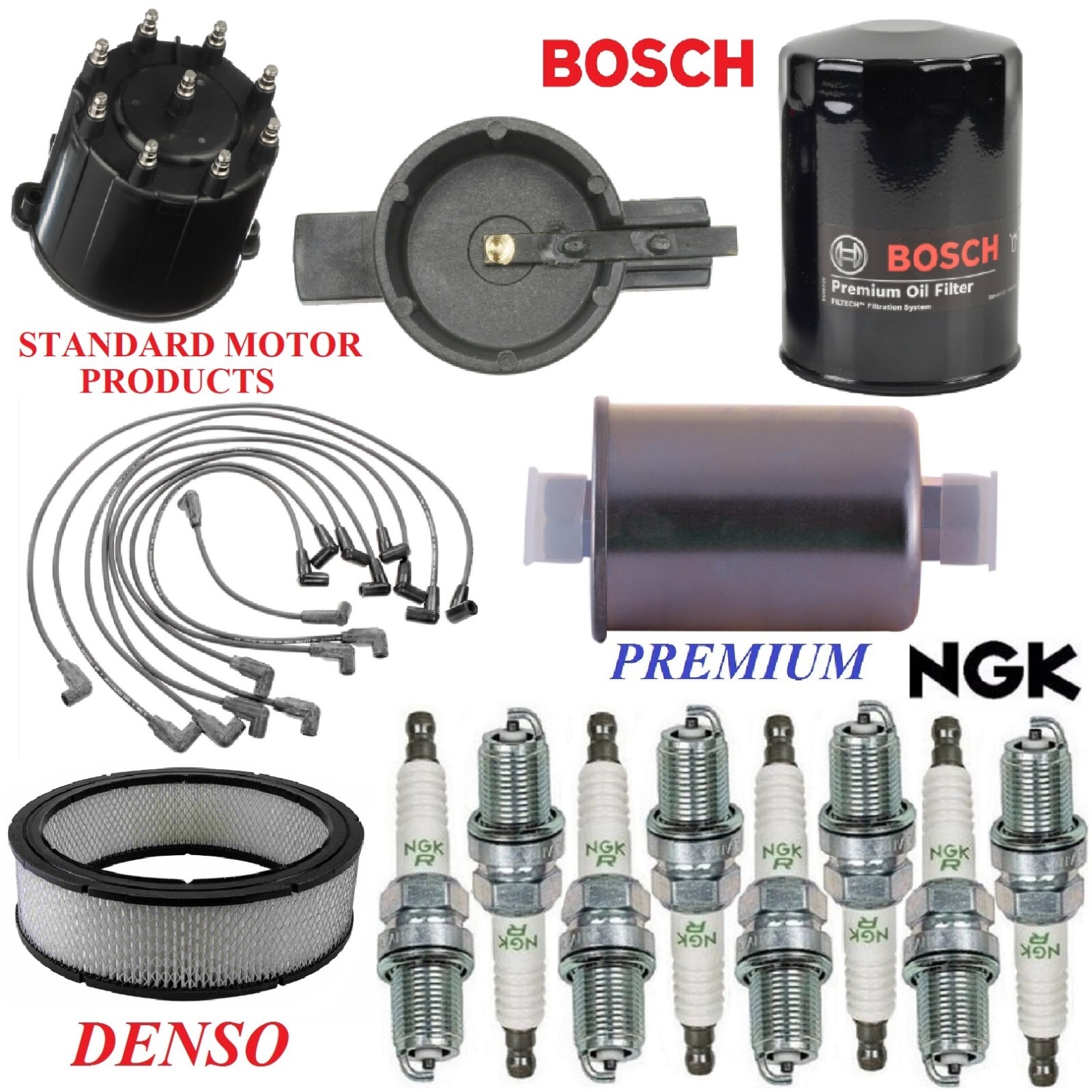 Tune Up Kit Filters Cap Wire Plug For CHEVY C1500 SUBURBAN V8 5.7L;TBI;2WD 94-95
