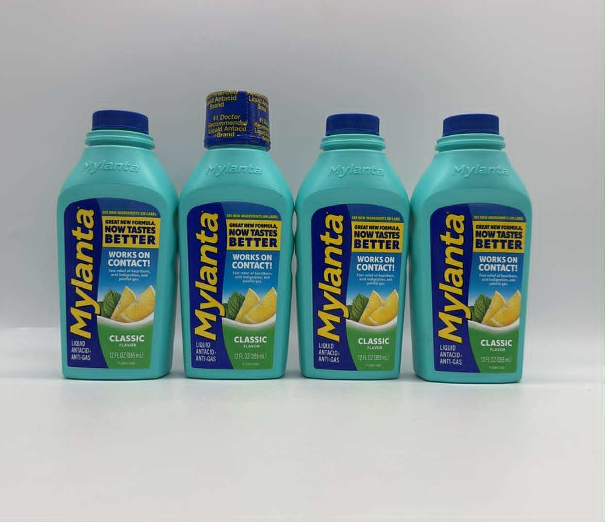 4PK Mylanta Liquid Antacid ~ 12 Fl oz Each ~Classic FLVR ~ EXP 11/26 + ~ SEALED