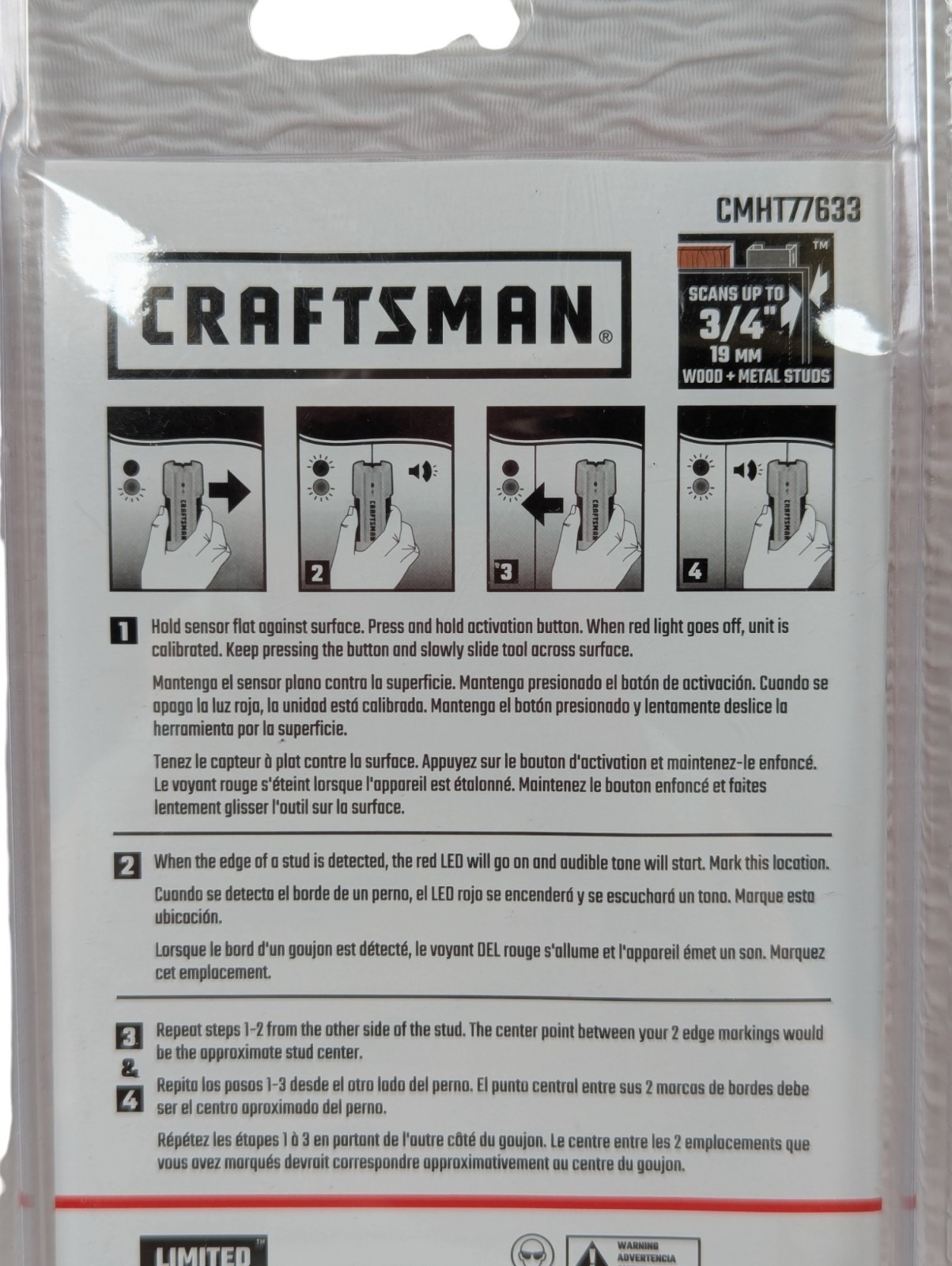 CRAFTSMAN - Stud Finder- 3/4-Inch Depth - CMHT77633