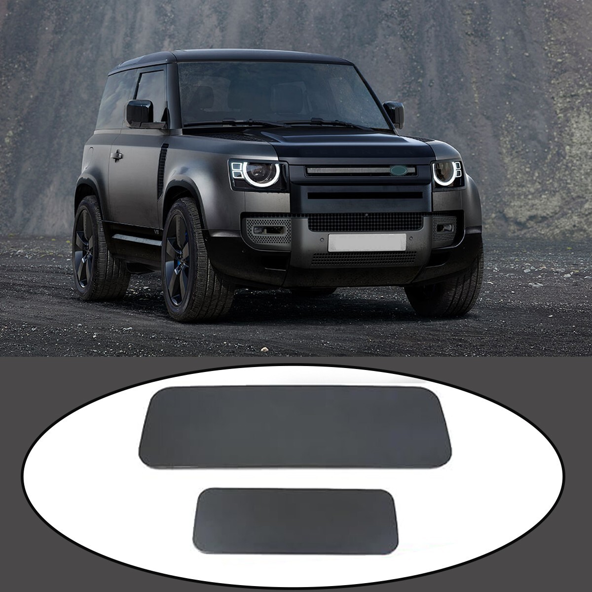 Carpathian Grey Rear Tire Cover Trim Plate  for LR Defender 110 90 130 2020-2026