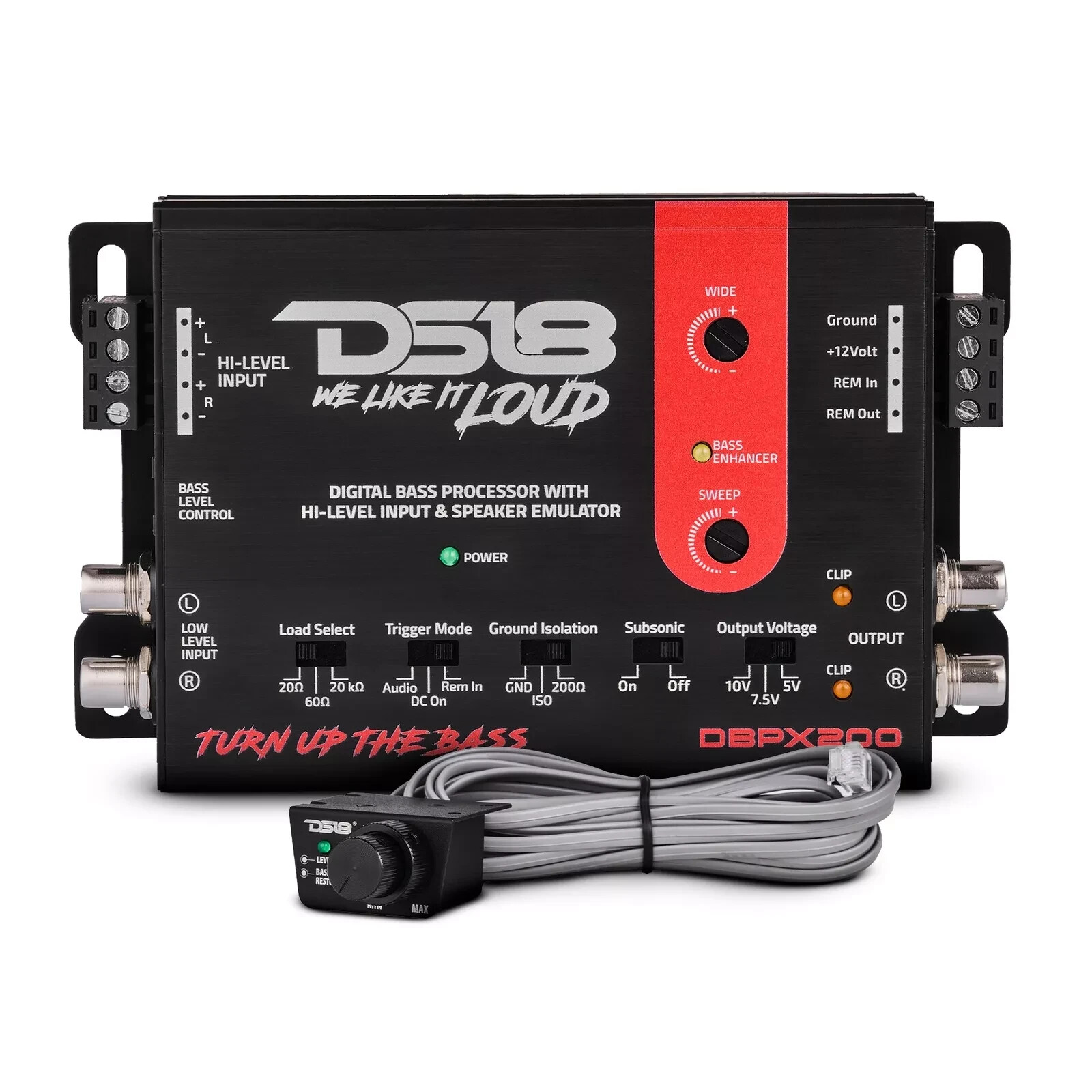 DS18 Digital Bass Processor Hi to Low Signal Converter Speaker Emulator DBPX200