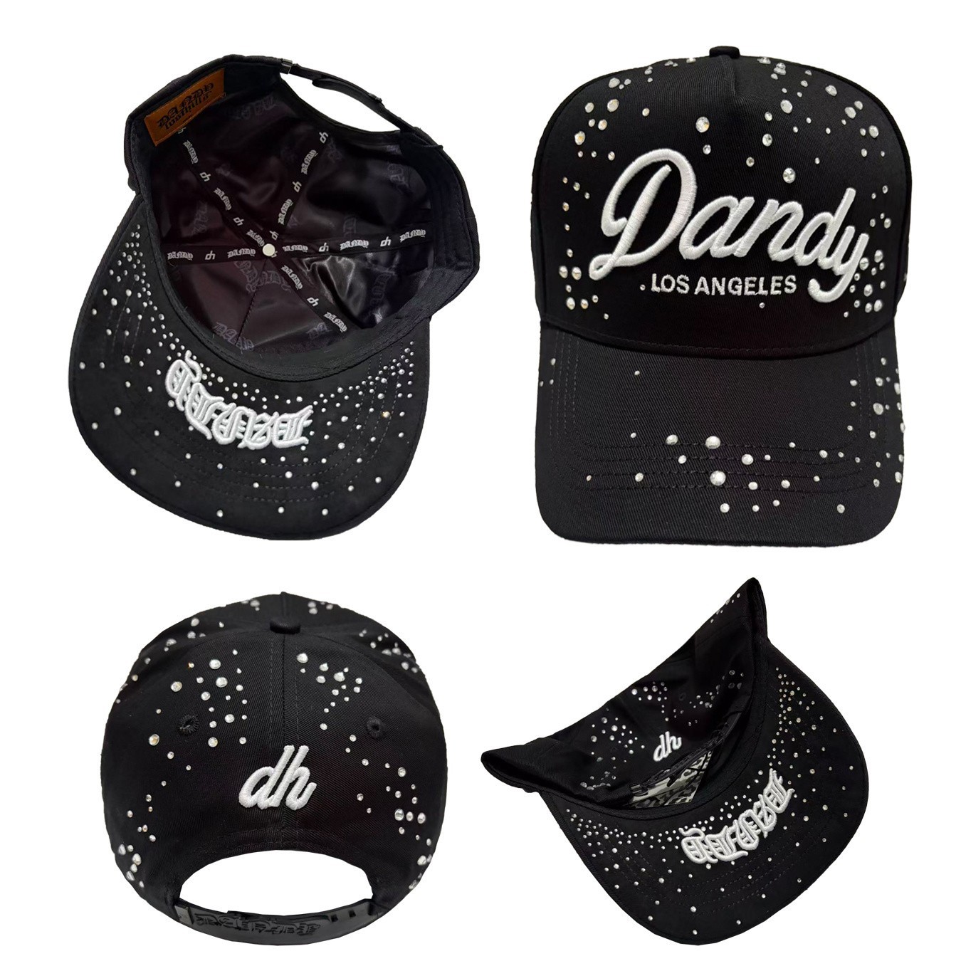 Men’s Peaked Caps With NFC Chip Embroidered Diamond Sports Baseball Hats 48