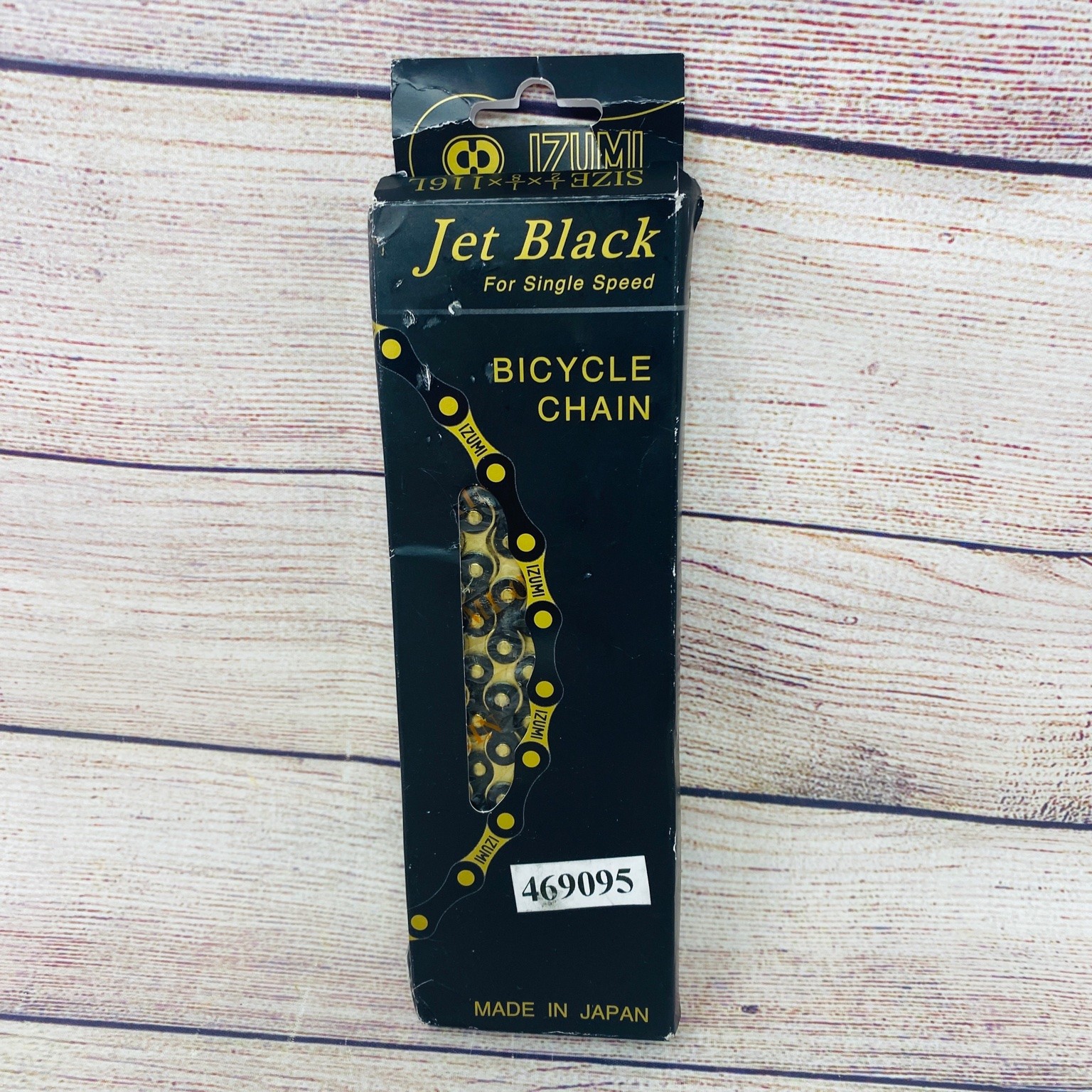 IZUMI Jet Black Bicycle Chain 1/2" x 1/8" Single Speed Made in Japan - New!