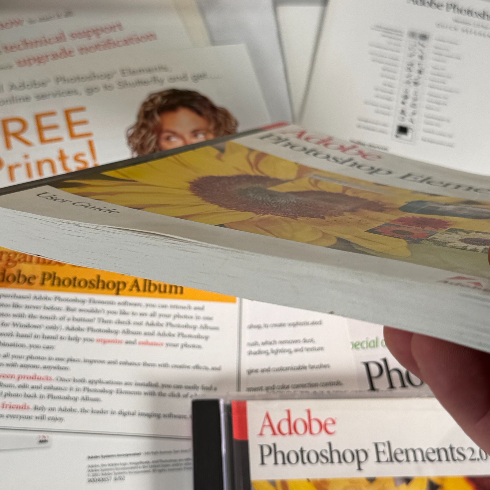 Adobe Photoshop Elements 2.0 Retail Box CD Manuals Win Mac Vintage Software Key