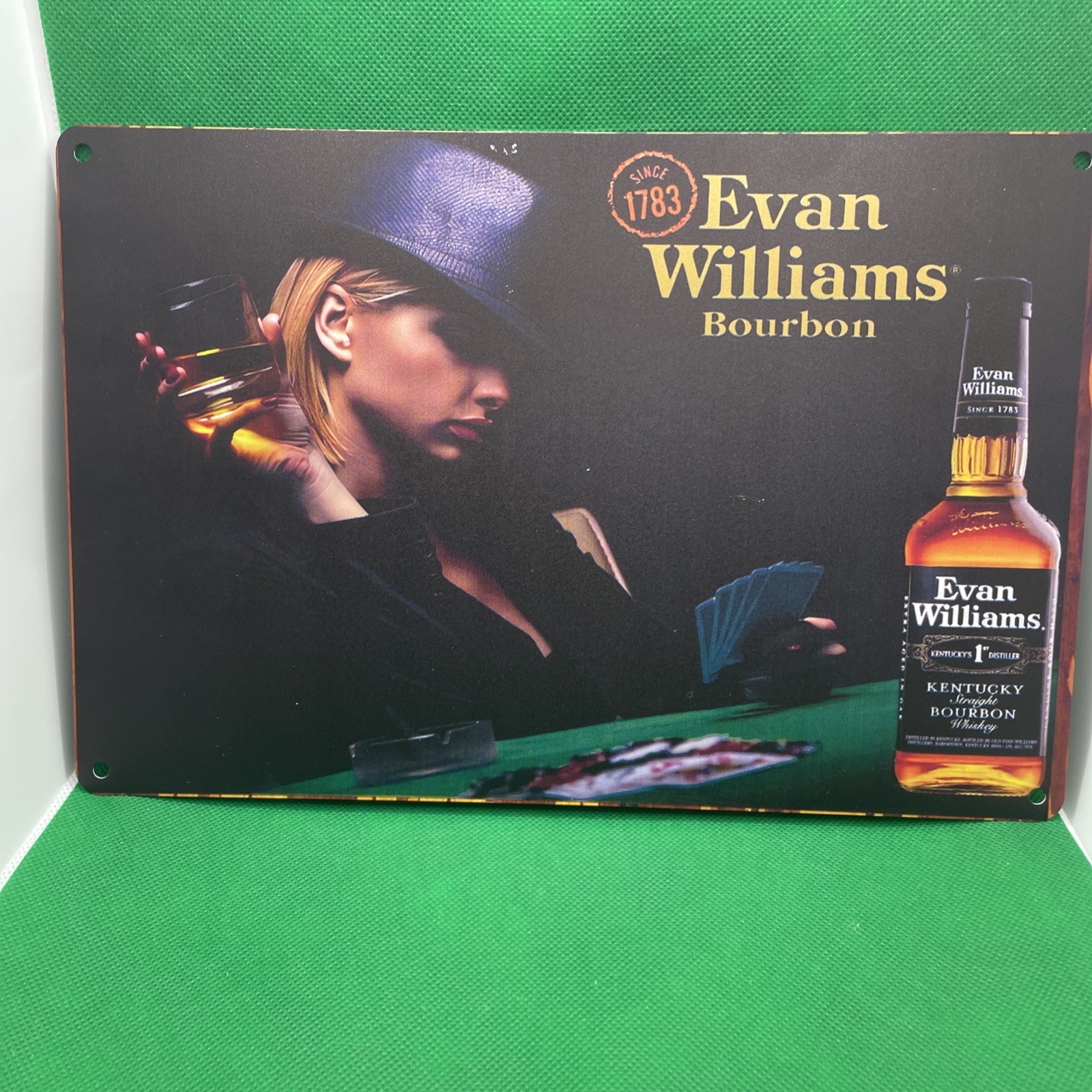 Evan Williams Kentucky Straight Bourbon Whiskey -Since 1783-Metal Bar Sign