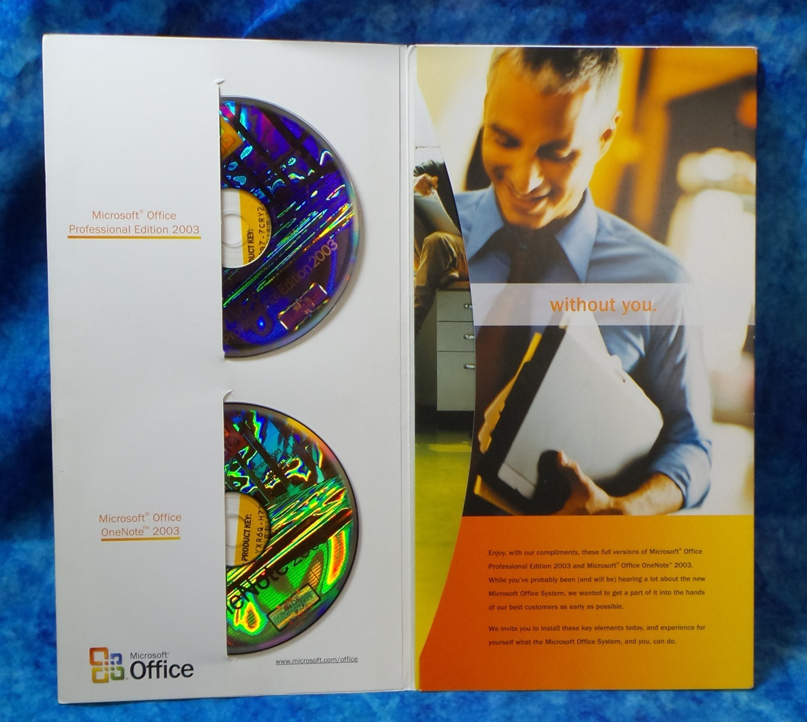 Microsoft Office Professional 2003 & OneNote 2003 Full Versions  w/Product Keys