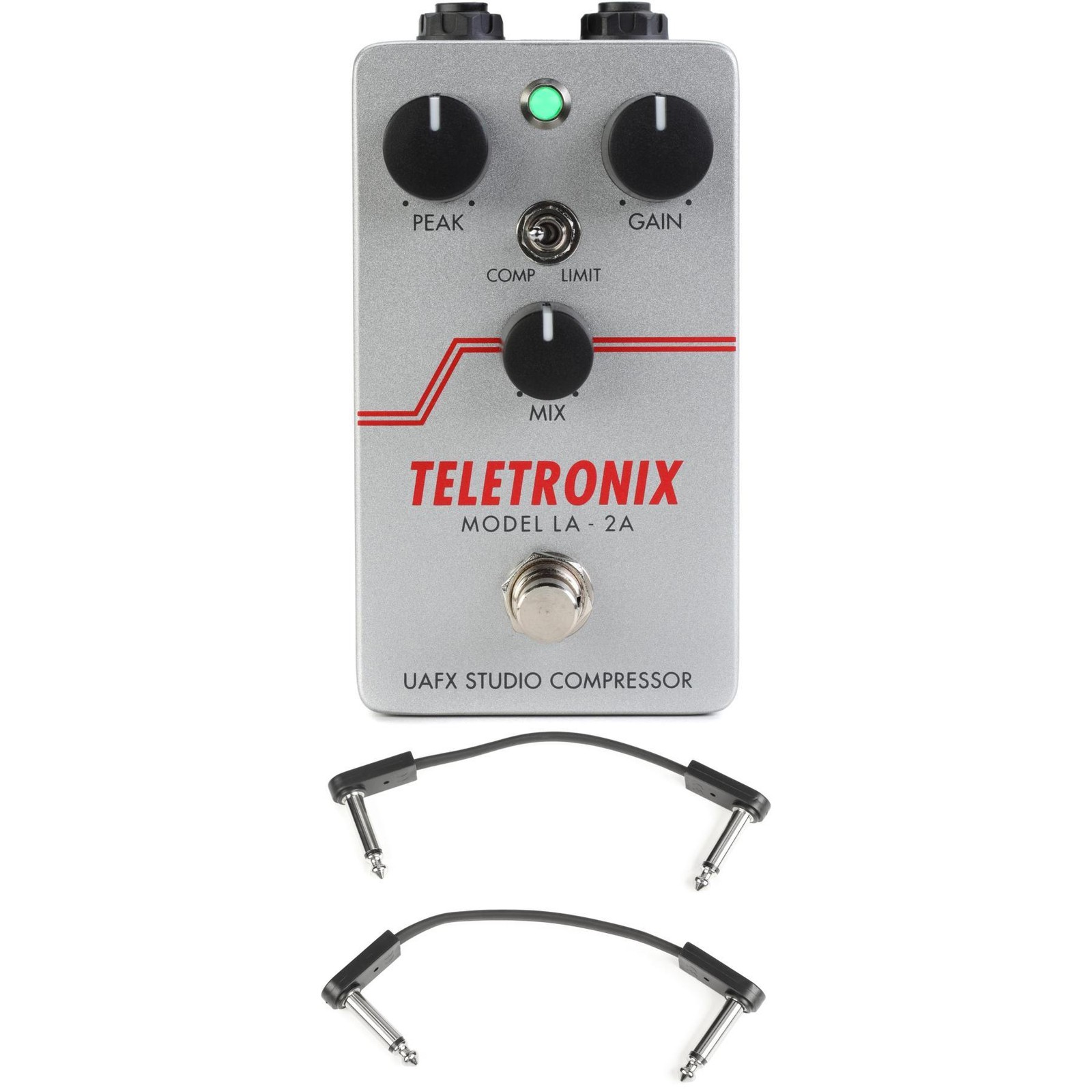 Universal Audio Teletronix LA-2A Studio Compressor Pedal with EBS Patch Cables