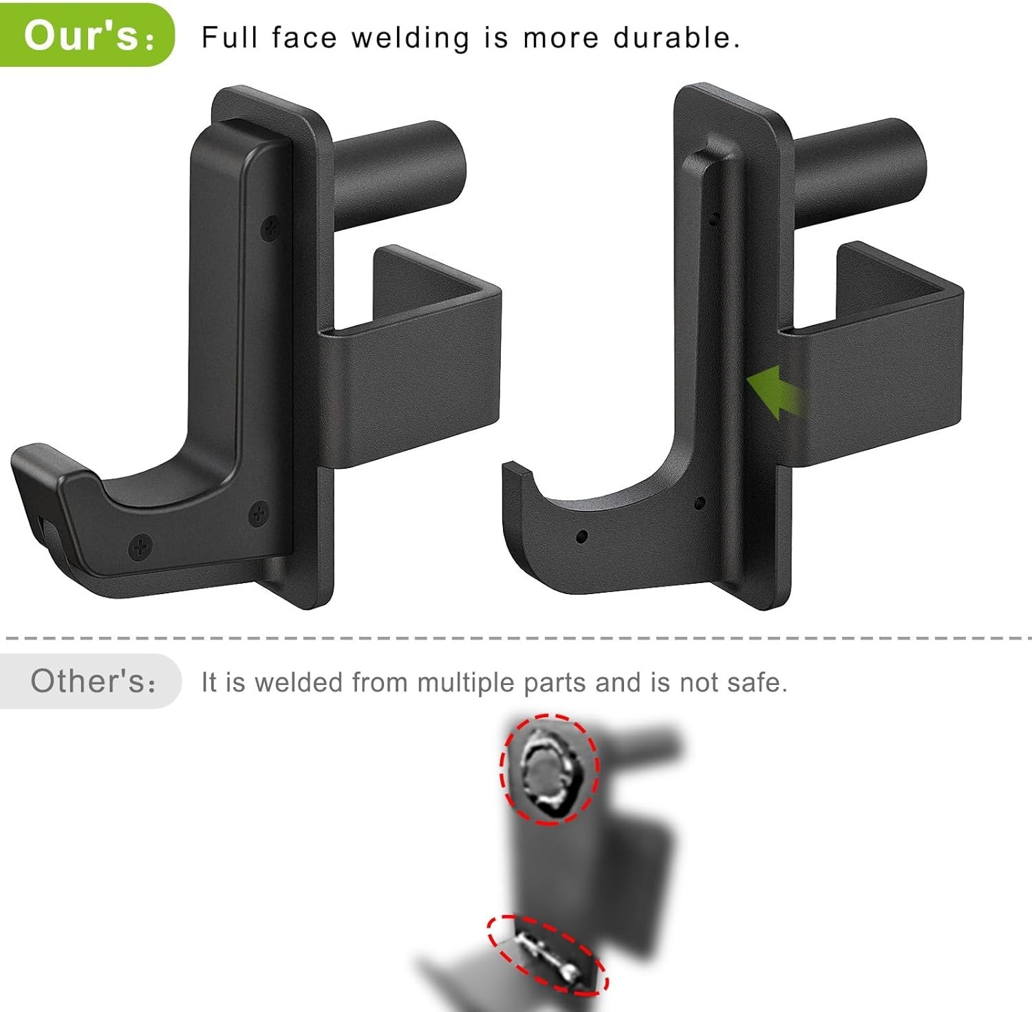 2x2 Power Cage Squat Rack J-Hook Barbell Holder/`