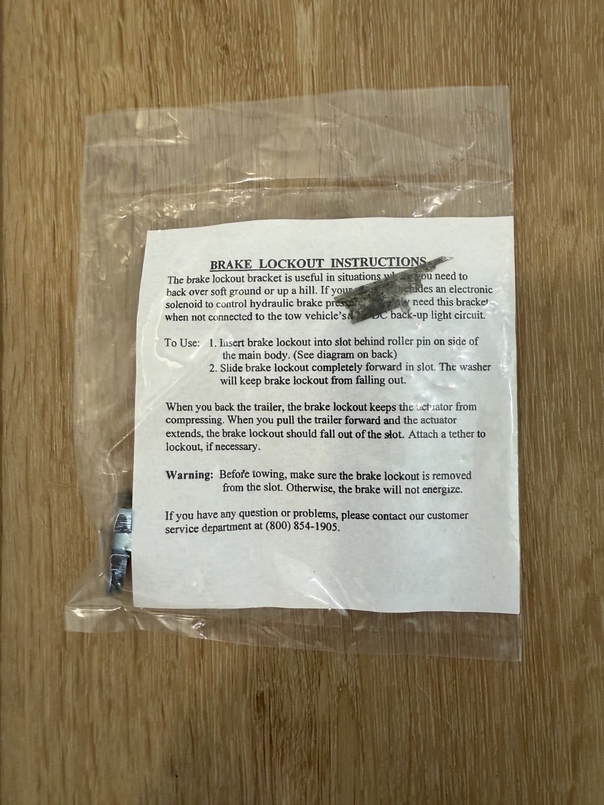 Brake Lockout Bracket for Boat Trailer