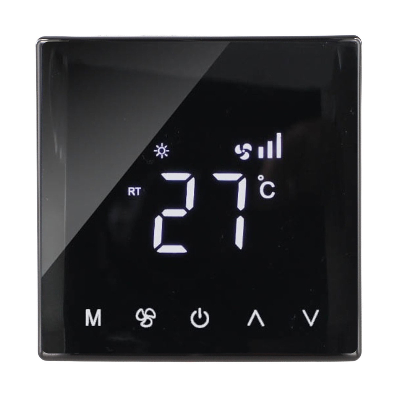 Smart Thermostat Home Climate Control Curved Screen Design For Home Use