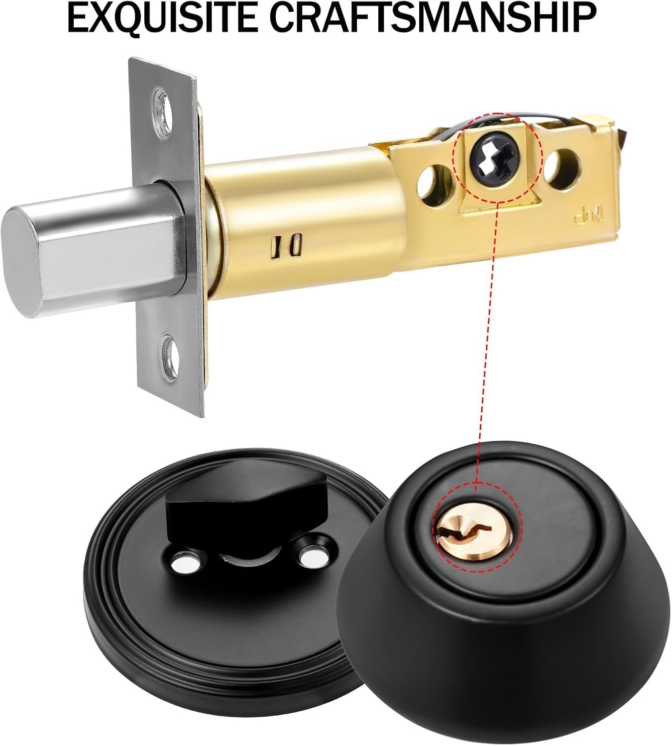 2 Pack New Adjustable Deadbolt Corner Deadbolt 2 3/4" - 2 3/8" Replacement Latch