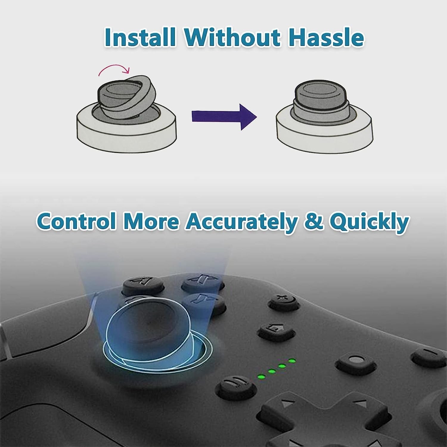 Precision Rings, Aim Assist Motion Controller 24PCS Target Gray