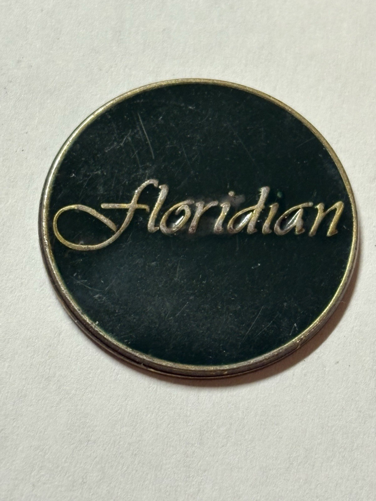 Rare Floridian Golf Club 1" Coin Style Golf Marker - Palm City, FL - A Beauty!