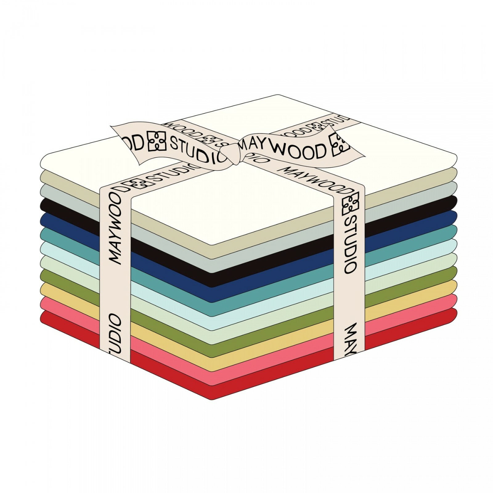 Maywood Studio Encore Silky Solids 12 Fat Quarters by Kimberbell