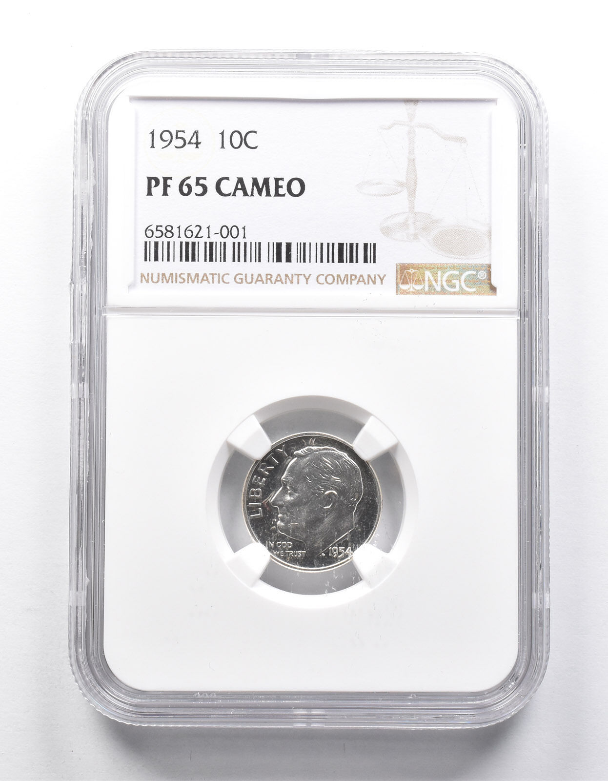 PF65 CAM 1954 Roosevelt Dime NGC *9890