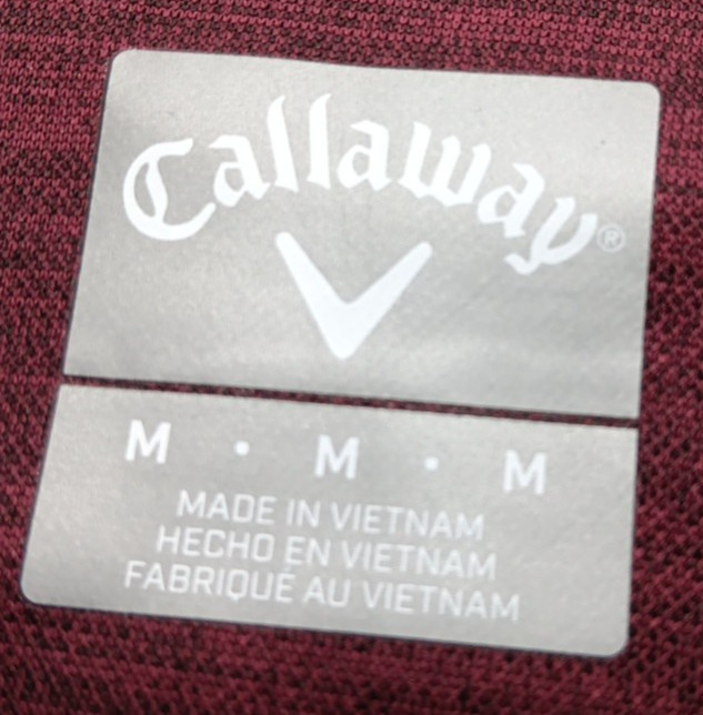 Callaway Men's 1/4 Zip Pullover Performance Mock Neck Size Medium Chest Pocket