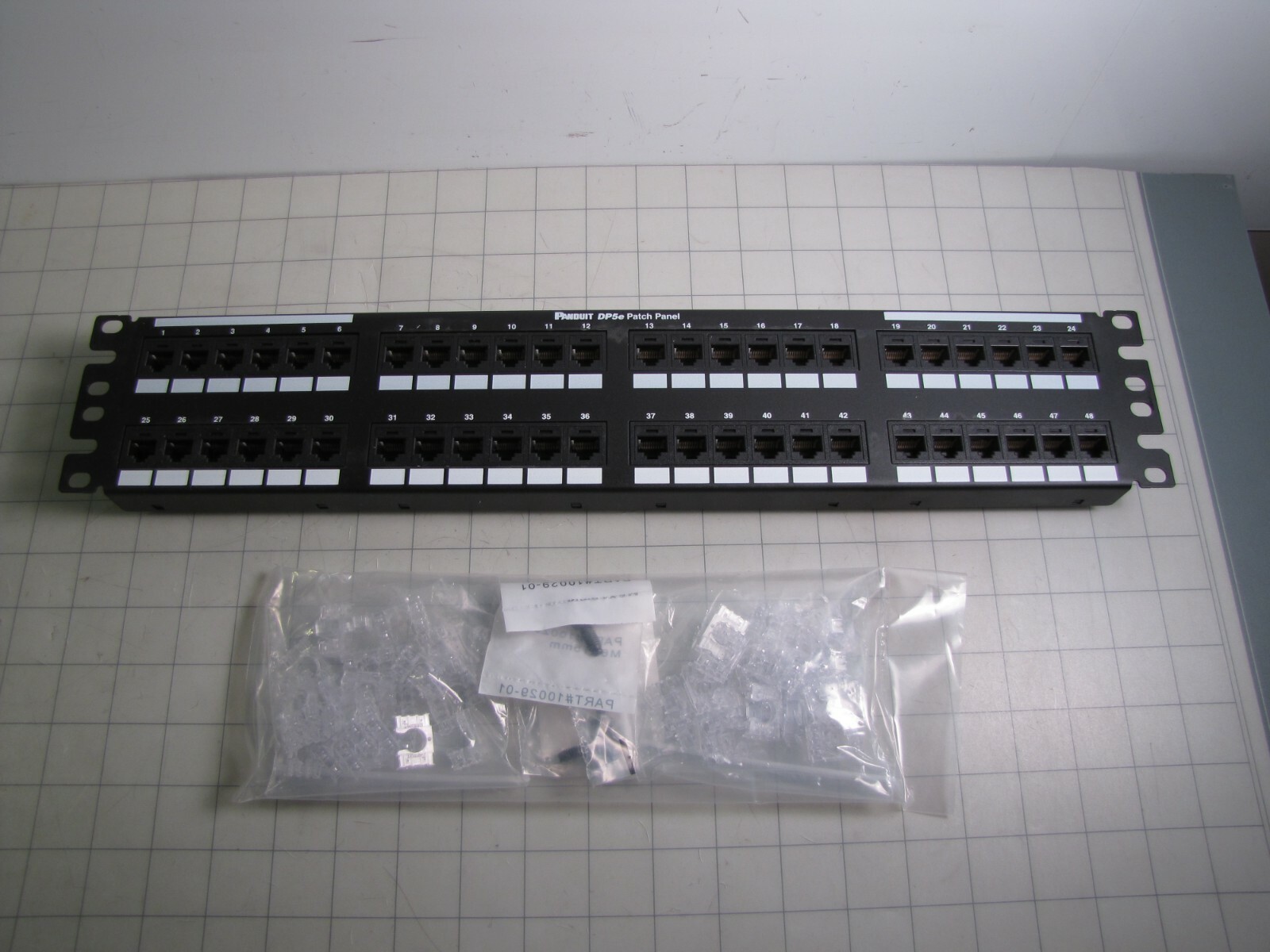 Panduit DP485E88TGY Punchdown Patch Panel Category 5E Flat 48-Port 2RU NEW