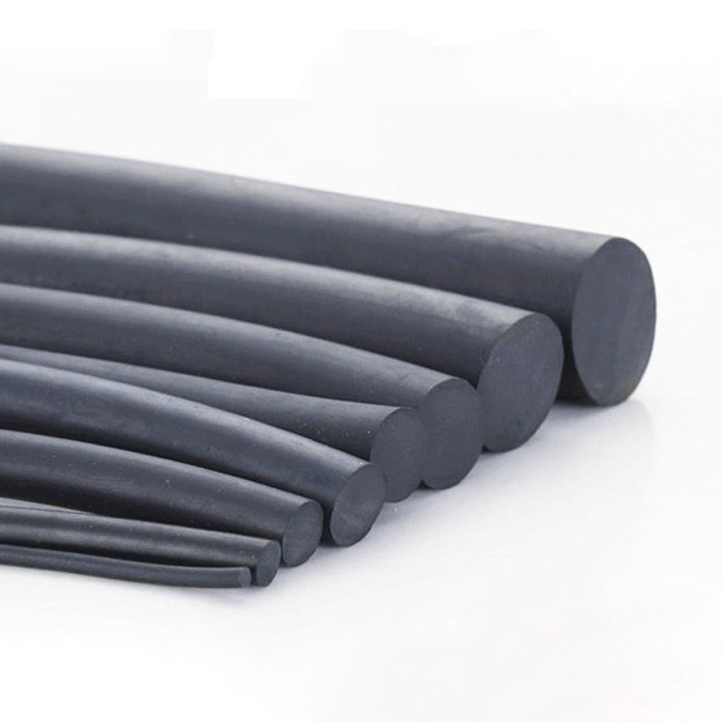 1/10m Black Solid Rubber Strip 2-30mm Diameter Nitrile Oil Resistant Seal Strip