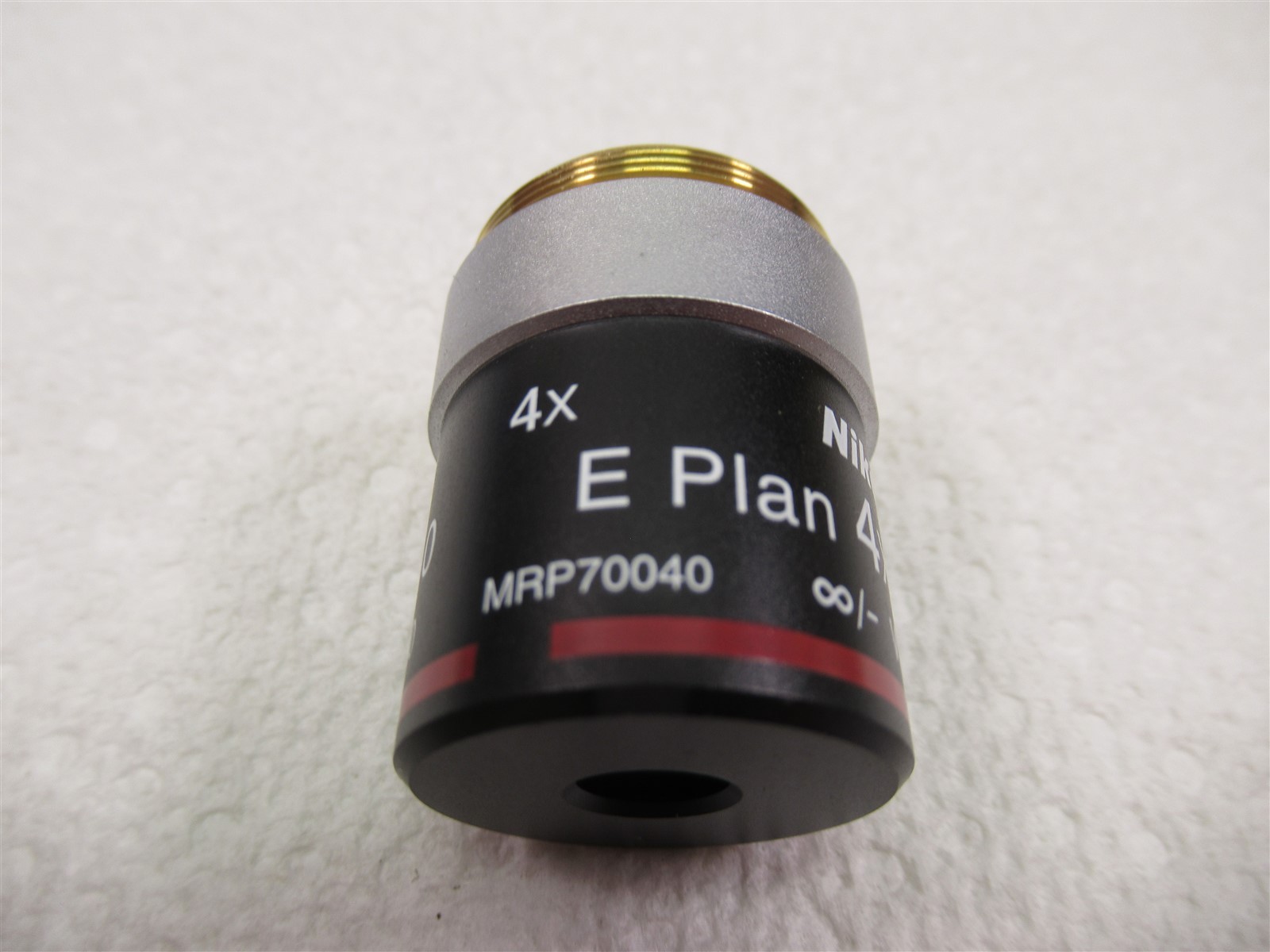 Nikon E Plan 4x / 0.10 OFN20 WD 30 Microscope Objective Lens for Eclipse Models