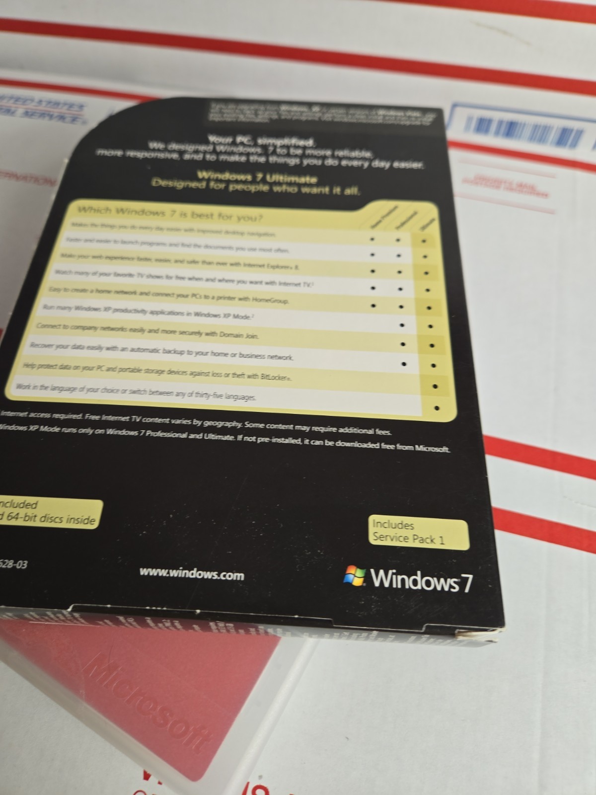 Microsoft Windows 7 Ultimate 32/64 Bit DVD -Full Retail Version -New Other,LOT A