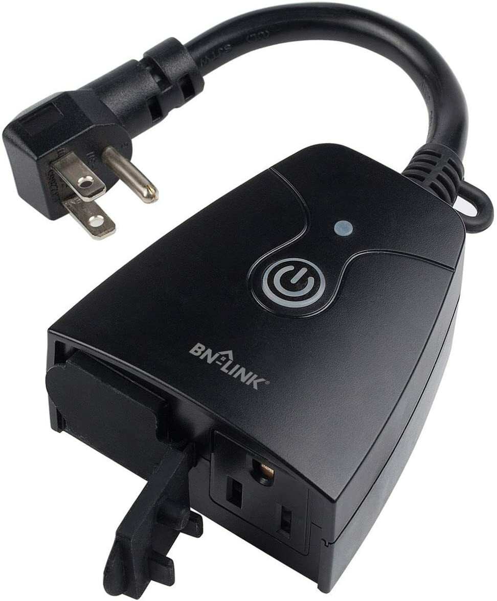 BN-LINK Dual Outlet Outdoor Smart WiFi Plug Compatible with Alexa and Google