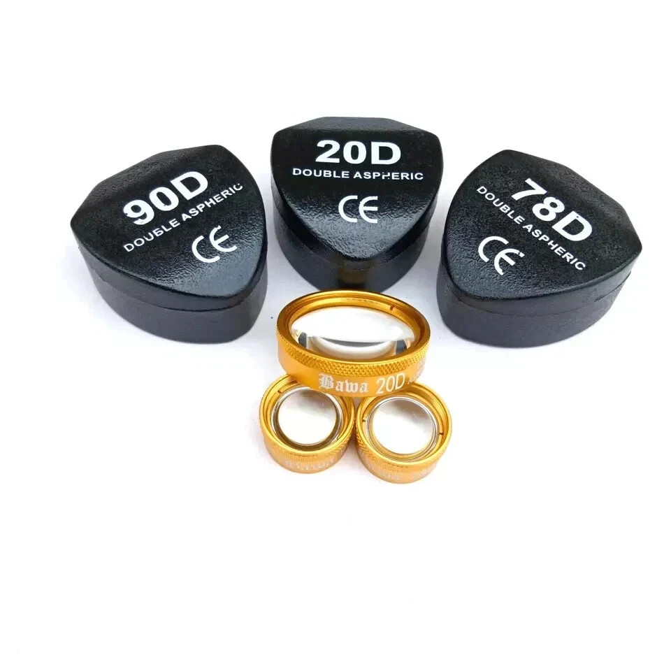 Golden 20D 90D &78D Double Aspheric Lens For Fundus Examination Combo Set Of 3