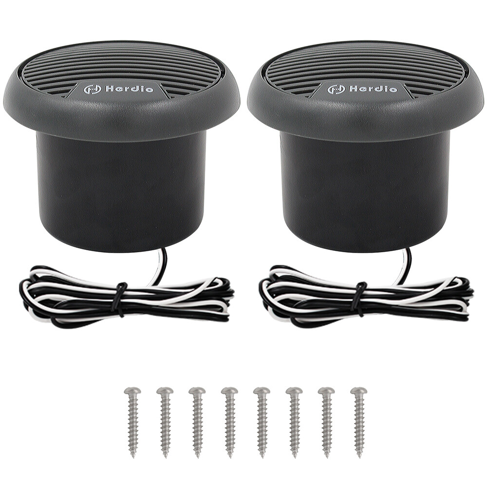 Herdio 2 Pack 3" Marine Coaxial Speakers 140W Waterproof for Boat UTV Motorcycle