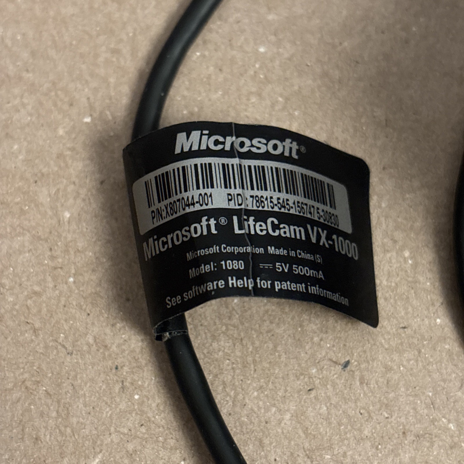 Microsoft LifeCam VX-1000 USB Webcam Built-In Mic PC Camera NWOB