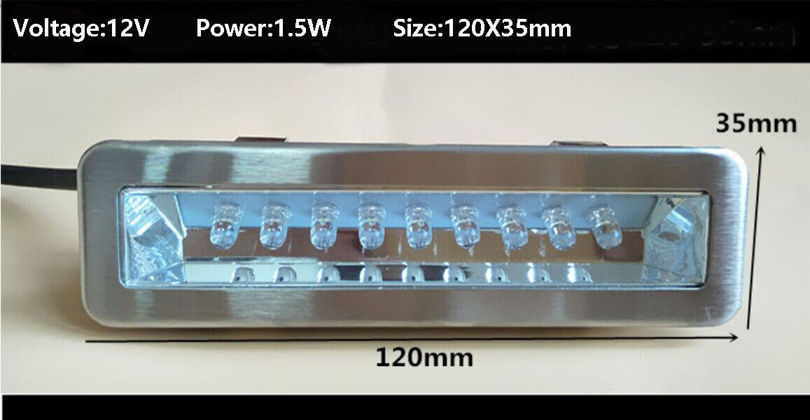 1PC 12V DC 1.5W Range Hood LED Cool White Color Rectangle Shape Lamp 120X35mm