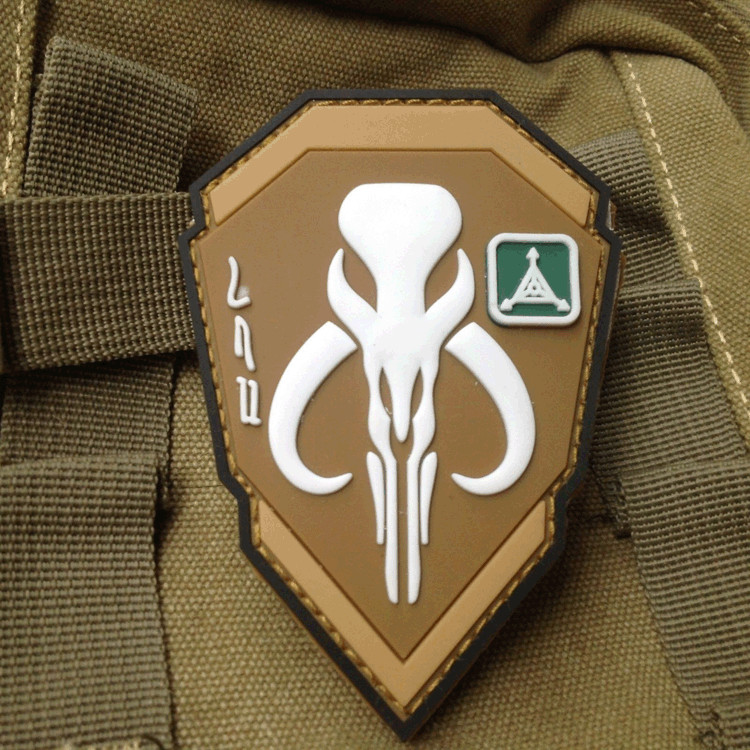 STAR WARS BOBA FETT MANDALORIAN BANTHA SKULL 3D TACTICAL PVC RUBBER PATCH