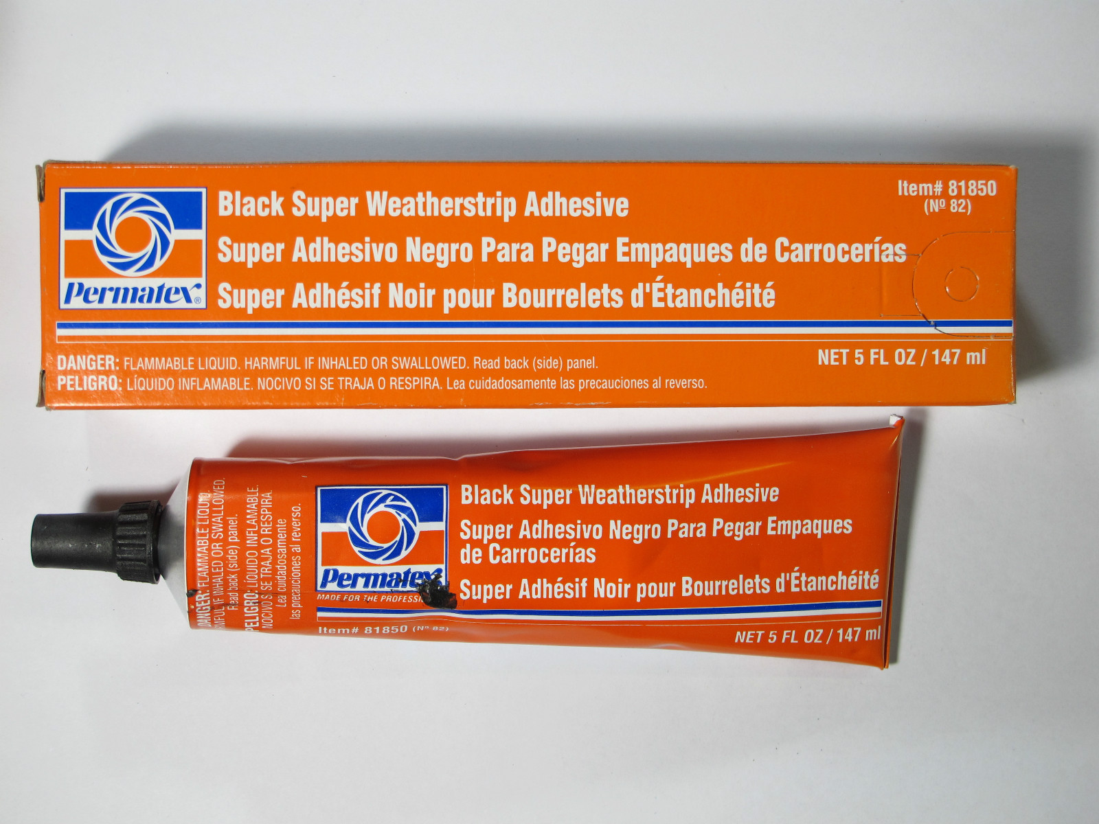 Permatex 81850 Black Super Weatherstrip Adhesive, 5oz