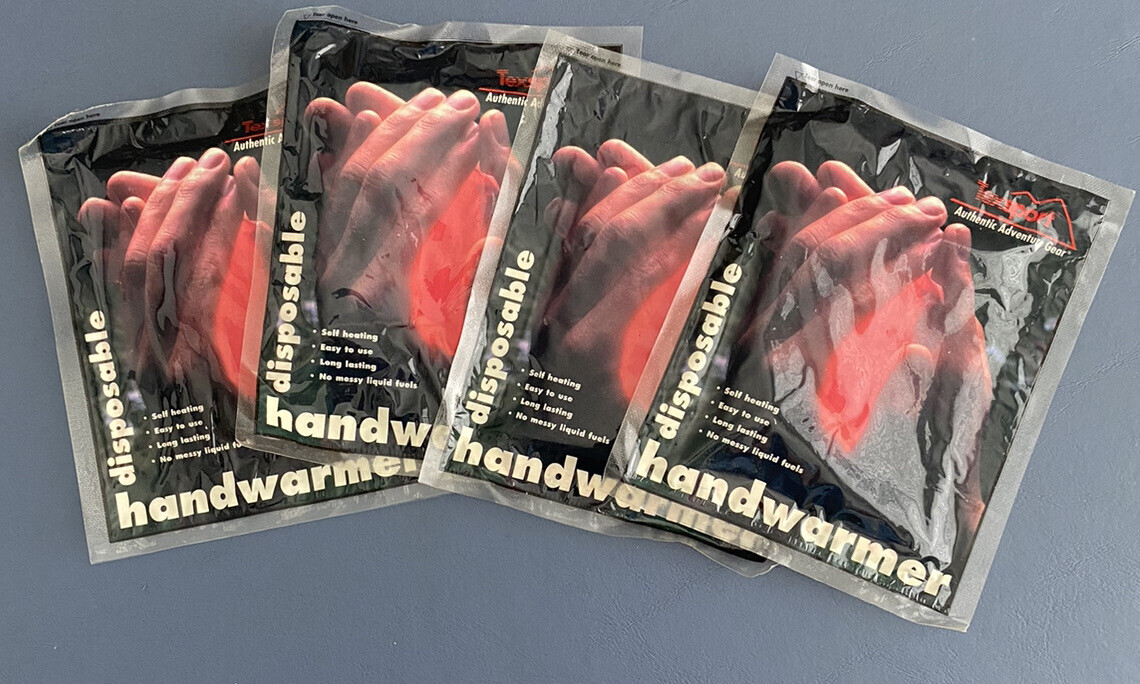 Lot of 4 Disposable Hand Warmers by TexSport New Unopened 18 Hours Beat the Cold