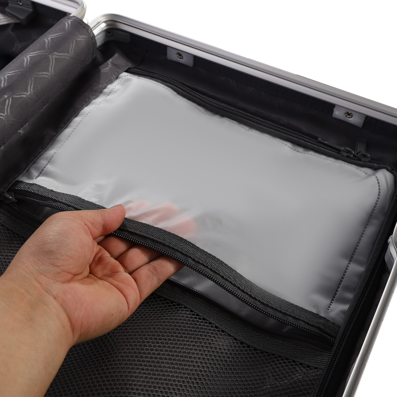 20" Boarding Suitcase Suitcase w/Front Pocket, 14"-15" Laptop Case Trolley