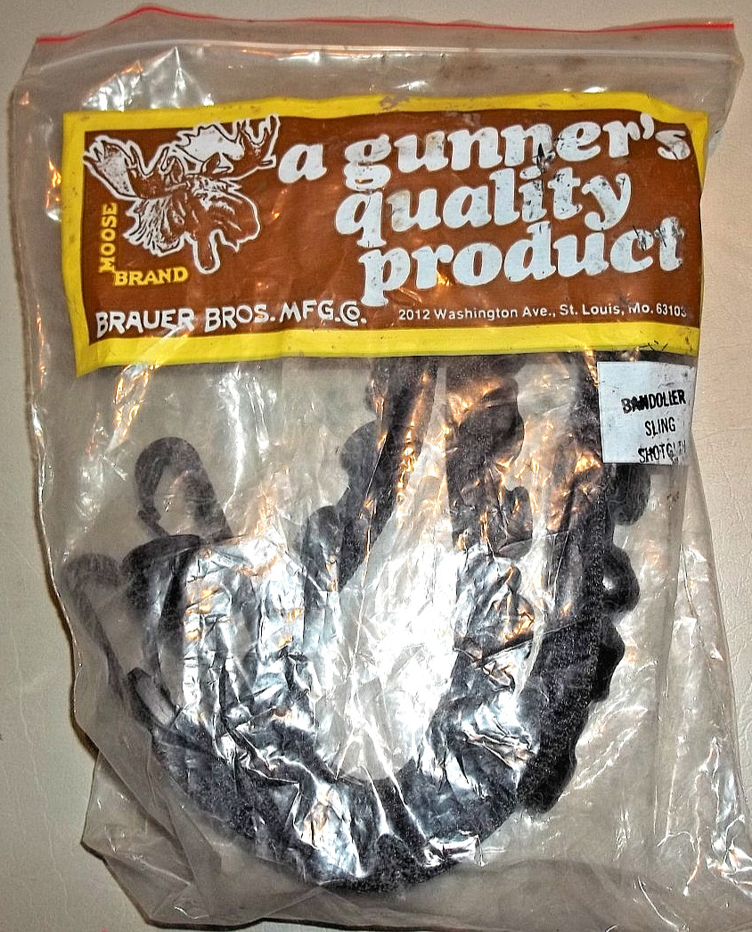 BRAUER BROS MOOSE BRAND VINTAGE BANDOLIER SHOTGUN SLING ~ NOS ~ FREE FAST SHIP