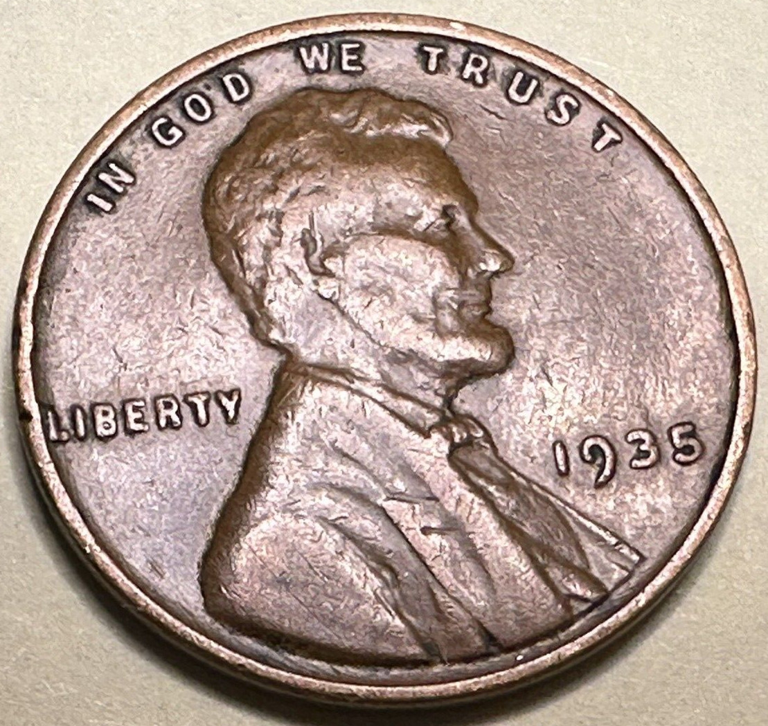 1935 1C BN Lincoln Cent WHEAT PENNY 2169N