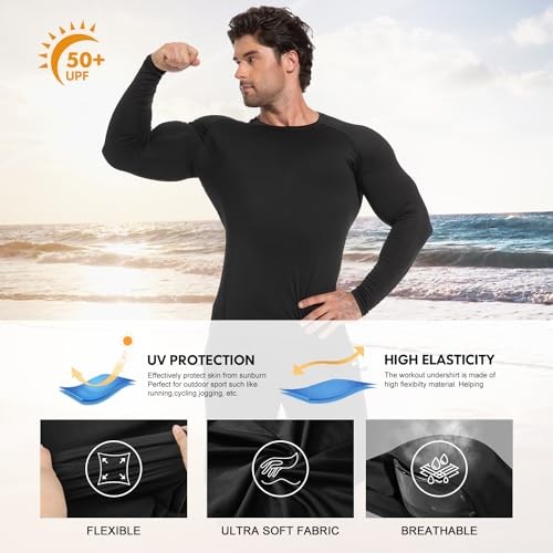 4 Pack Compression Shirts Small 2 Black & 2 White Long Sleeve*2+Short Sleeve*2